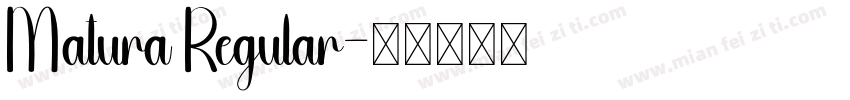 Matura Regular字体转换
